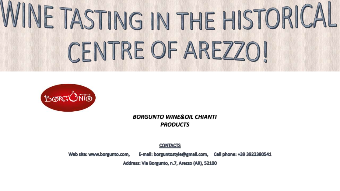 Degustazione vino Chianti ad Arezzo presso Borgunto