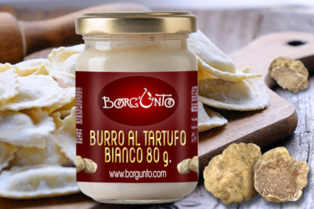Prodotti artigianali al tartufo di Borgunto: popcorn, miele, burro e maionese con tartufo fresco dei Colli Aretini