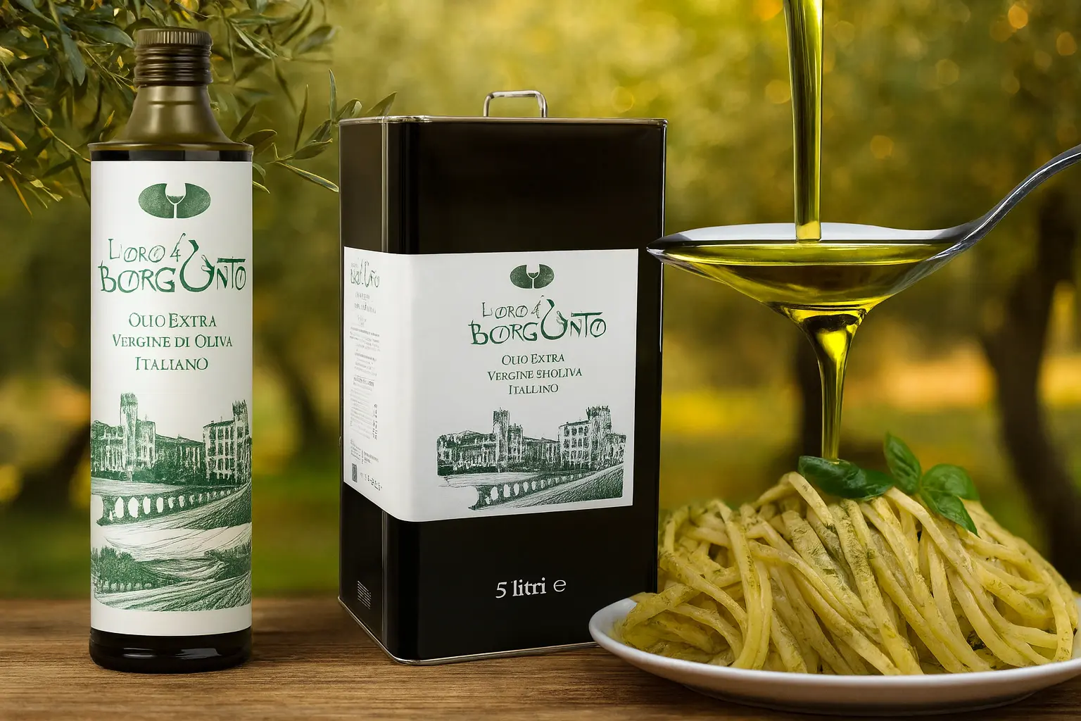 Olio Extravergine di Oliva 100% Italiano - Borgunto