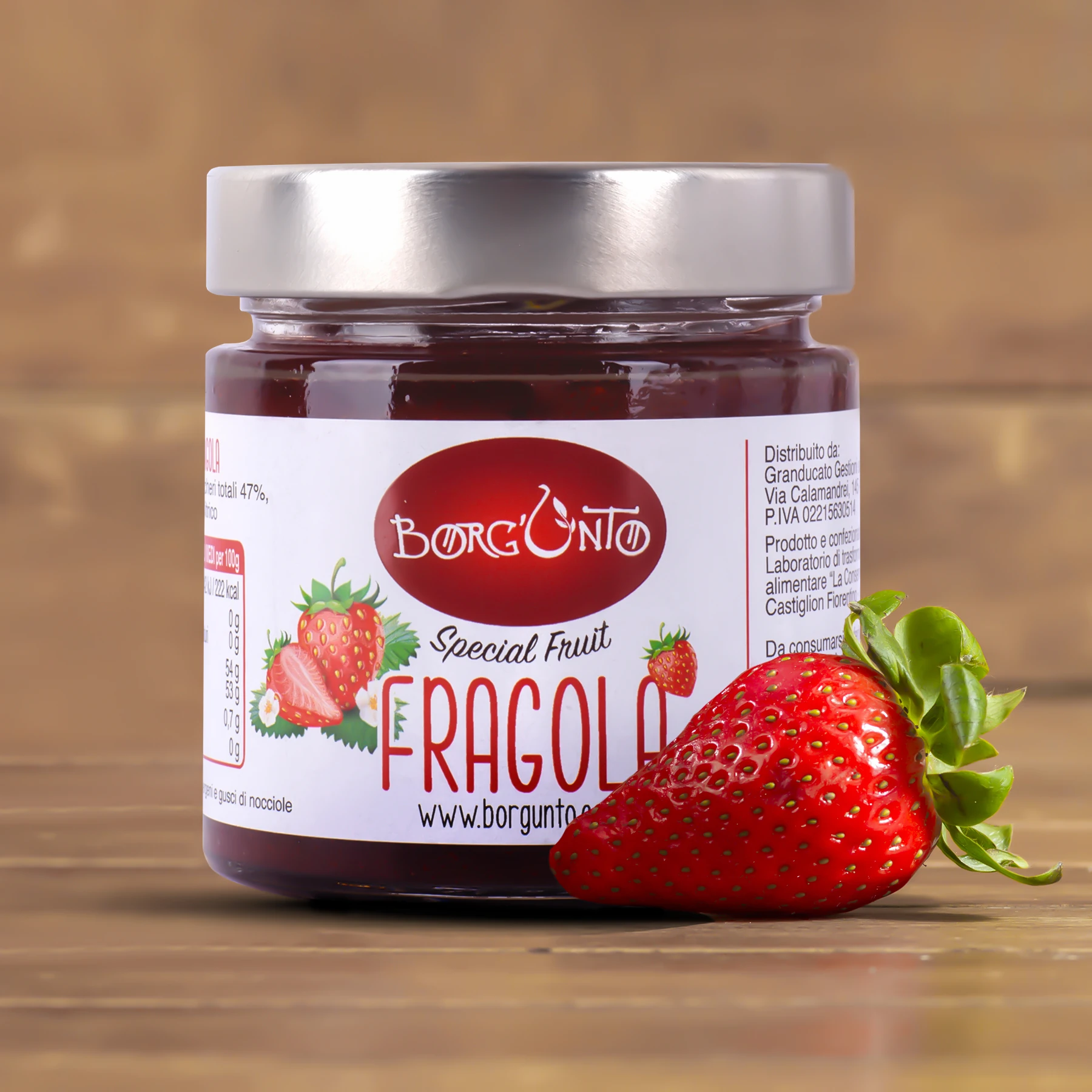Confettura Artigianale di Fragole Borgunto – 100% frutta italiana