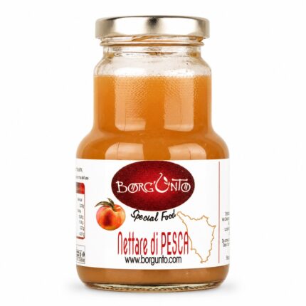 Nettare di Pesca Borgunto – succo artigianale toscano con frutta fresca, bottiglia