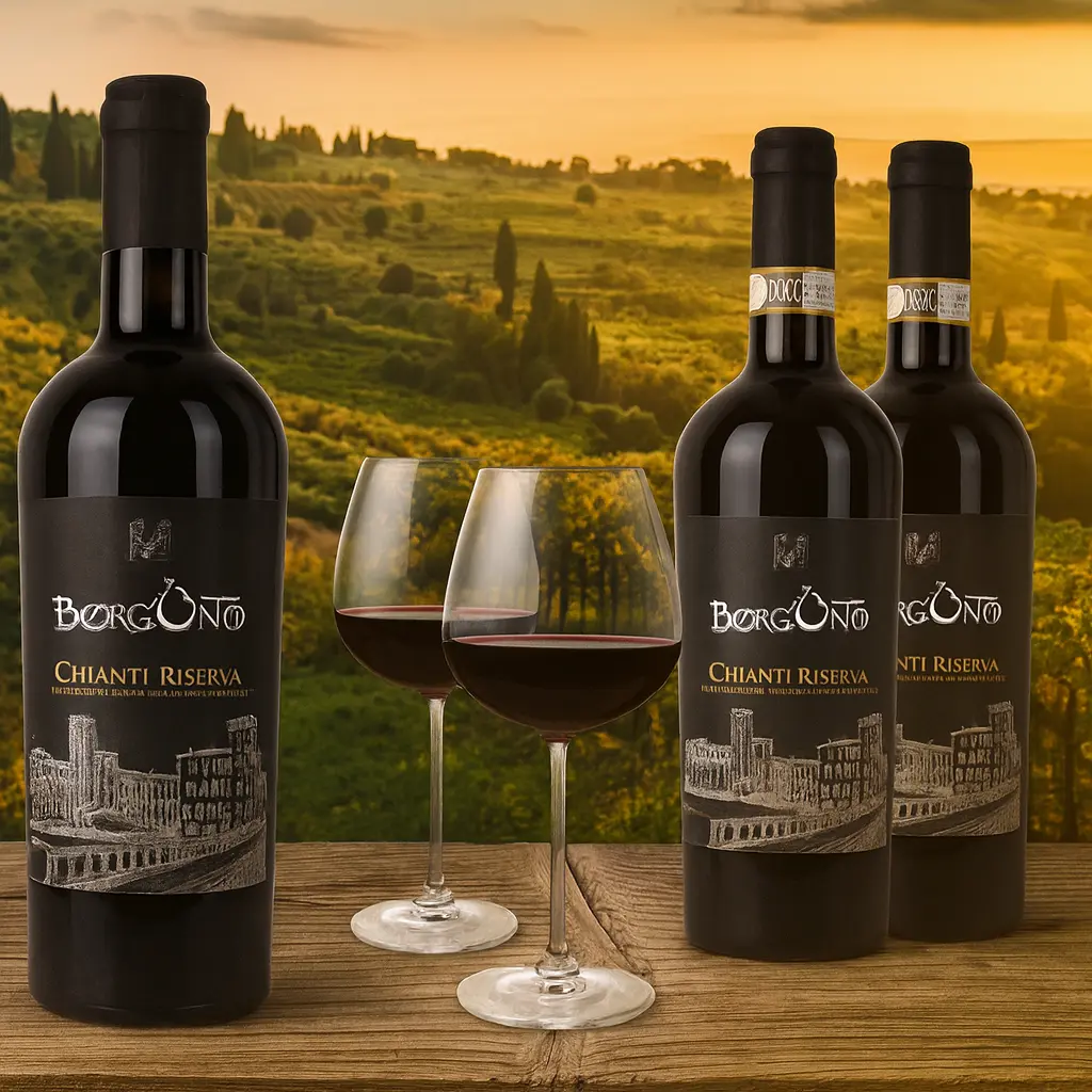 Vino Chianti DOCG Riserva Borgunto — Azienda Agricola Arezzo, Toscana